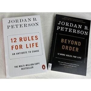 Beyond Order + 12 Rules for Life - Jordan B. Peterson Paperback book Lot of 2